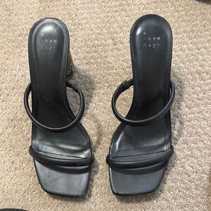 A New Day Black Women's Heeled Sandals